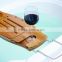 Multifunctional Natural Bamboo Bathtub Caddy with Soap Tray