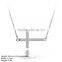 NSA-0927-CZ Silver Necklace 925 Sterling Necklace with CZ Stones Sideway Cross Necklace