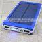 Dual USB fast charging solar power bank, 2015 new innovation portable solar charger for smart phones, custom logo solar charger