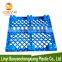 1200x1000x140mm china virgin PE blue 4 way entry type single side water proof mesh nine-feet plastic pallet