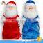customize cheap plush snata claus christmas candy bag