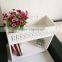 White Freestanding Openwork Organizer Storage Carving Desktop Bookshelf