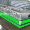 shopping mall island freezer sliding door for frozen food/ice cream