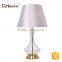 2016 Hot sell simple decoration copper base glass table lamp modern house reading light with fabric shade for home and hotel                        
                                                Quality Choice