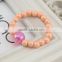 Sweet candy beaded bracelets colorful jewelery plastic ring brace lace for girls