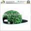 Small order high quality leaf print green custom 5 panel hats wholesale                        
                                                Quality Choice
