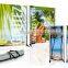 Telescopic fabric backwall display