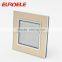 fiber drawing champagne gold aluminum panel Footlight Electrical Switch