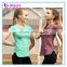 Heathred color hot sale OEM gym t shirt sports t shirt for women