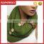 A-39 Leather Button Crochet Scarves Crochet Button Scarf With Leather Knitted Button Scarf