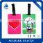 2016 promotional custom made pvc luggage tag for travel rubber luggage tag,