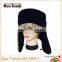 Fancy printing faux fur & nylon Russian style winter hat trapper hat