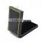 Customise black medal spring hinge packaging box with gold lock