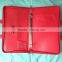 2016 Multi functional Soft A4 Magnetism leather portfolio with ring binders and retractable handle