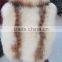 elegant women fox fur vest with fox fur collar
