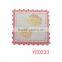 Low minimum woven stitched fabric labels for purses