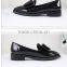 CX173 women closed flat pump shoe with floral accents