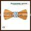 2016 new Handmade Fashionable Natural Wooden bow tie with gift boxes