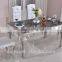 Factory High Quality 201 Stainless Steel Furniture Modern Dining Room Table Set
