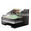 Metal Mesh Desktop File Sorter Organizer Desk Tray Organize with 3 Letter Trays and 2 Vertical Upright Sections