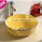 China supplier color ceramic shape golden color wash basin