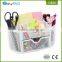 Multi-use utility metal iron power coated sliver color mesh office desk organizer