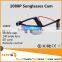 High-end wifi 1080P video camera glasses with remote control and mobile app