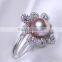 Wholesale Charm engagement ring /Silver Pearl Rings