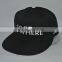 Guangzhou hat factory professional custom 100% acrylic/black/embroidery logo/flat brim hat