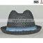 2015 Promotional Fedora Hat Bow Tie Straw Hat Wide-brimmed Hat