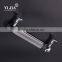 crystal collection clear polished chrome glass handle