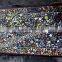 Rectangle Marble Inlay Table Tops, Green Pietra Dura Table Top Flower Degins