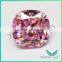 Free Sample Gemstone Processing Wholesale 8x8mm Square Cushion Cut Pink Synthetic Cubic Zirconia