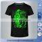 New custom men black fluorescent color t-shirt