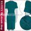 2015 green collar with belt office lady fashion girls short frocks dress