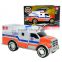 Cheap plastic electric vehicle auxilium toys B/O music and light up Ambulance to kids