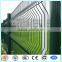 3V folded welded PVC coating wire mesh fence with square post