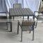 CH-T095,CH-224 powder coated aluminum garden furniture table chairs, square table