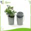 set of 3 indoor and outdoor galvanized iron metal flower pots