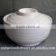 2016 New Design Wave Design Tableware Round White Solid Color Melamine Soup Tureen