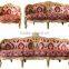 MS-1418-01 France style furniture sofa set in gold finish with fabric
