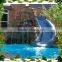 Latest design outdoor fiberglass rock waterfall pool artificial rock waterfall landscaping