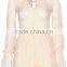 Dreamy ladies long sleeve frilling cuff lace playsuit