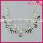 Luxuriant metallic bling decorative crystal neckline WNLC-094