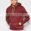 Custom Long Sleeve Ribbed Cuffs And Hem With Hood Plum Men's 80% Cotton 20% Polyester Casual Plain design Pullover Hoodies