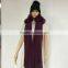 heavy knit shawl with fur collar and button