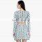 Grey Colored Printed Dress latest high waist dress patterns