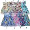 QY-708 Fashion baby pearl dresses with princess print pattern wholesale childrens fall boutique clothing girls floral dresses