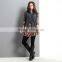 2016 New Women Tops With Charcoal Garden Notch Neck Pin Tuck Tunic Women Blouse Women Clothing GD90426-4