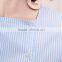 Latest new striped shirt designs for women long sleeven cotton shirt